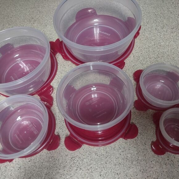 LockNLock Set of 12 Round 6 lids / 6 containers New. TS - Picture 1 of 3